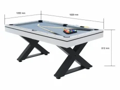 New Mesa multi-juegos de madera blanca para ping-pong y billar TEXAS Billar