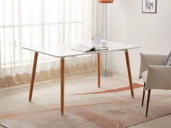 Outlet Saldosystocks Mesa Nordica de Comedor o Cocina Moritz 120cm Blanco