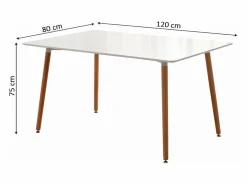 Outlet Saldosystocks Mesa Nordica de Comedor o Cocina Moritz 120cm Blanco