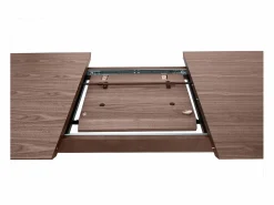 Online Miliboo Mesa rectangular extensible con extensiones integradas de madera de nogal oscuro 160-210 cm ANK Marru00f3n