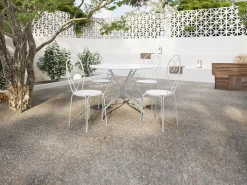 Sale Mesa redonda de jardín D.120cm de metal estilo hierro forjado - - GUERMANTES de Comedores De Jardín
