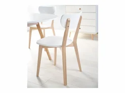 MSO Mesa redonda escandinava con extensión 102cm Storend - Juego de 4 sillas Storend (360€) Blanco