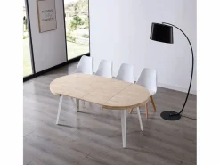 Mesa Redonda Extensible Bali Roble Nordish 76x100-180 cm