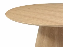Online Vente-unique Mesa redonda para 4 personas chapada en roble - Natural claro - ANTALIZA Color natural claro