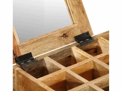 Clearance Mesa tocador madera maciza mango rugosa y hierro 105x35x75 cm Tocador