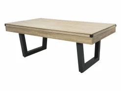 Vente-unique Mesa transformable Billar y ping-pong, color natural claro y negro, Ancho 213,4,MELIAN