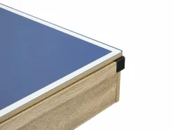 Vente-unique Mesa transformable Billar y ping-pong, color natural claro y negro, Ancho 213,4,MELIAN