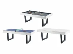 Online Mesa transformable Billar y Ping-pong, color blanco y negro, L213,4, MELIAN Billar