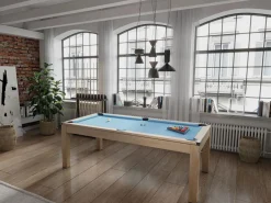 Vente-unique Mesa transformable en billar y ping-pong BALTHAZAR - Azul