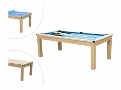 Vente-unique Mesa transformable en billar y ping-pong BALTHAZAR - Azul