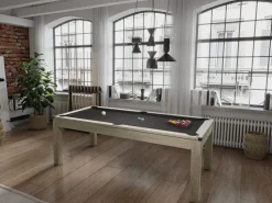Outlet Vente-unique Mesa transformable en billar y ping-pong, , Ancho 182 x Prof. 102 x Alt. 80 cm, HENK Color natural claro