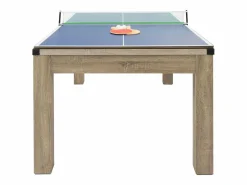 Outlet Vente-unique Mesa transformable en billar y ping-pong, , Ancho 182 x Prof. 102 x Alt. 80 cm, HENK Color natural claro