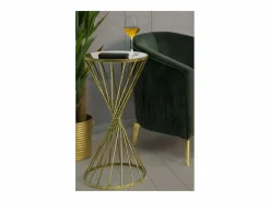Mesa VKH591, Oro, 35x35x70 cm, Kendra Home Dorado
