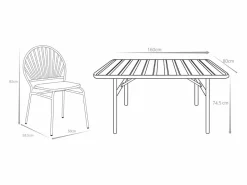 MYLIA Mesa y sillas de jardín CEDEIRA 3427038