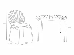 MYLIA Mesa y sillas de jardín CEDEIRA 3427036