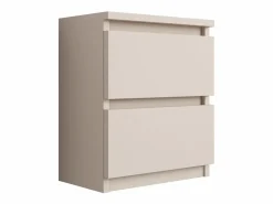 Sale Mesilla de noche de pie con dos cajones – 45 × 36 × 36 cm – color: cachemira Beige