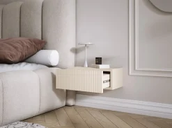 Discount Mesilla de noche suspendida con cajón – frente ranurado, color: cachemira, 40 x 20 x 16 cm Muebles Niño