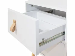 Discount Mesita anzio blanca 2 cajones Blanco