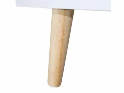 Discount Mesita anzio blanca 2 cajones Blanco