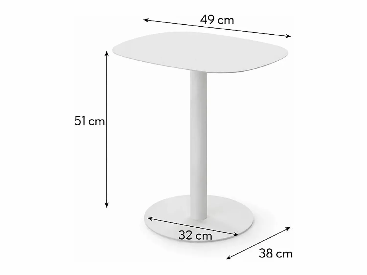 Sale Mesita Auxiliar Salón, Metálica, Diseño Escandinavo, Funcional – - 51*49*38 cm – SKANDY Mesa Auxiliar