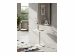 Sale Mesita Auxiliar Salón, Metálica, Diseño Escandinavo, Funcional – - 51*49*38 cm – SKANDY Mesa Auxiliar