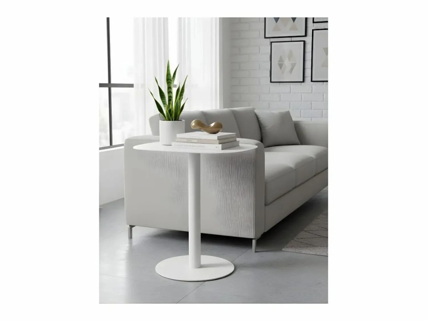 Sale Mesita Auxiliar Salón, Metálica, Diseño Escandinavo, Funcional – - 51*49*38 cm – SKANDY Mesa Auxiliar
