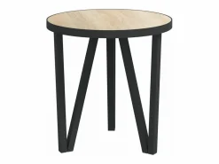 Online Clicnbuy Mesita de centro MDF color roble Sonoma Ø35 cm Marru00f3n