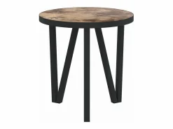 Best Mesita de centro MDF negro y amarillo Ø35 cm Mesa Auxiliar
