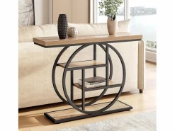 Clearance Tribesigns Mesita de entrada de 4 niveles detrás del sofá, mesita de salón estilo farmhouse de 105 cm para el salón, mesita de entrada para el vestíbulo Marru00f3n