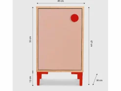 Hot Mesita de Noche 1 estante de MDF COLOR STORIES Muebles Niño