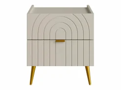 Hot Vente-unique Mesita de noche con 2 cajones - NORSIM by Pascal MORABITO Beige