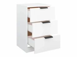 Discount Mesita de noche blanca 40x36x65 cm Mesita De Noche