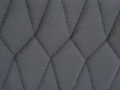 Clearance Vente-unique Mesita de noche con 1 cajón y 1 hueco, Terciopelo gris - DANIELE Gris antracita