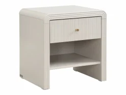 New Mesita de noche con 1 cajón y 1 hueco MDF y dorado - MIRENALO Mesita De Noche