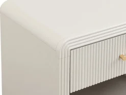 New Mesita de noche con 1 cajón y 1 hueco MDF y dorado - MIRENALO Mesita De Noche