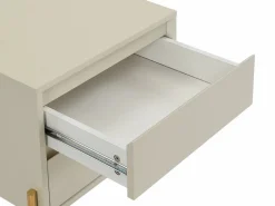 Outlet Mesita de noche con 2 cajones de MDF y metal y dorado - KORASA de Pascal Morabito Mesita De Noche