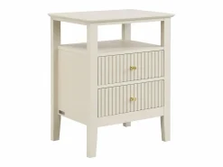 Discount Vente-unique Mesita de noche con 2 cajones y 1 estante en MDF - NIRIVA Beige