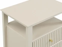 Discount Vente-unique Mesita de noche con 2 cajones y 1 estante en MDF - NIRIVA Beige