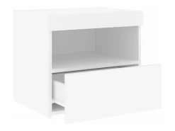 Clicnbuy Mesita de noche con luces LED 50x40x45 cm