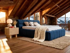 Mesita de noche conjunto de 2 con 1 puerta en MDF color natural - LUDIMA Mesita De Noche