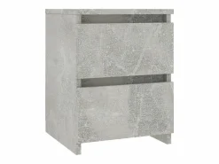 Clicnbuy Mesita de noche de aglomerado hormigón 30x30x40 cm Gris