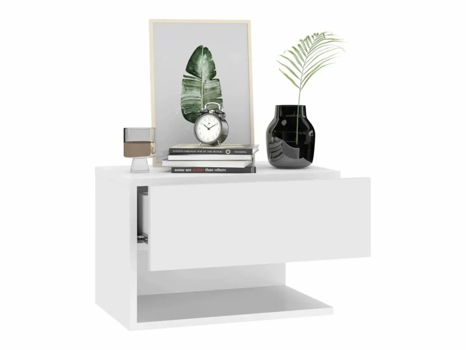 Discount Clicnbuy Mesita de noche de pared blanca Blanco