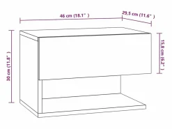 Discount Clicnbuy Mesita de noche de pared blanca Blanco