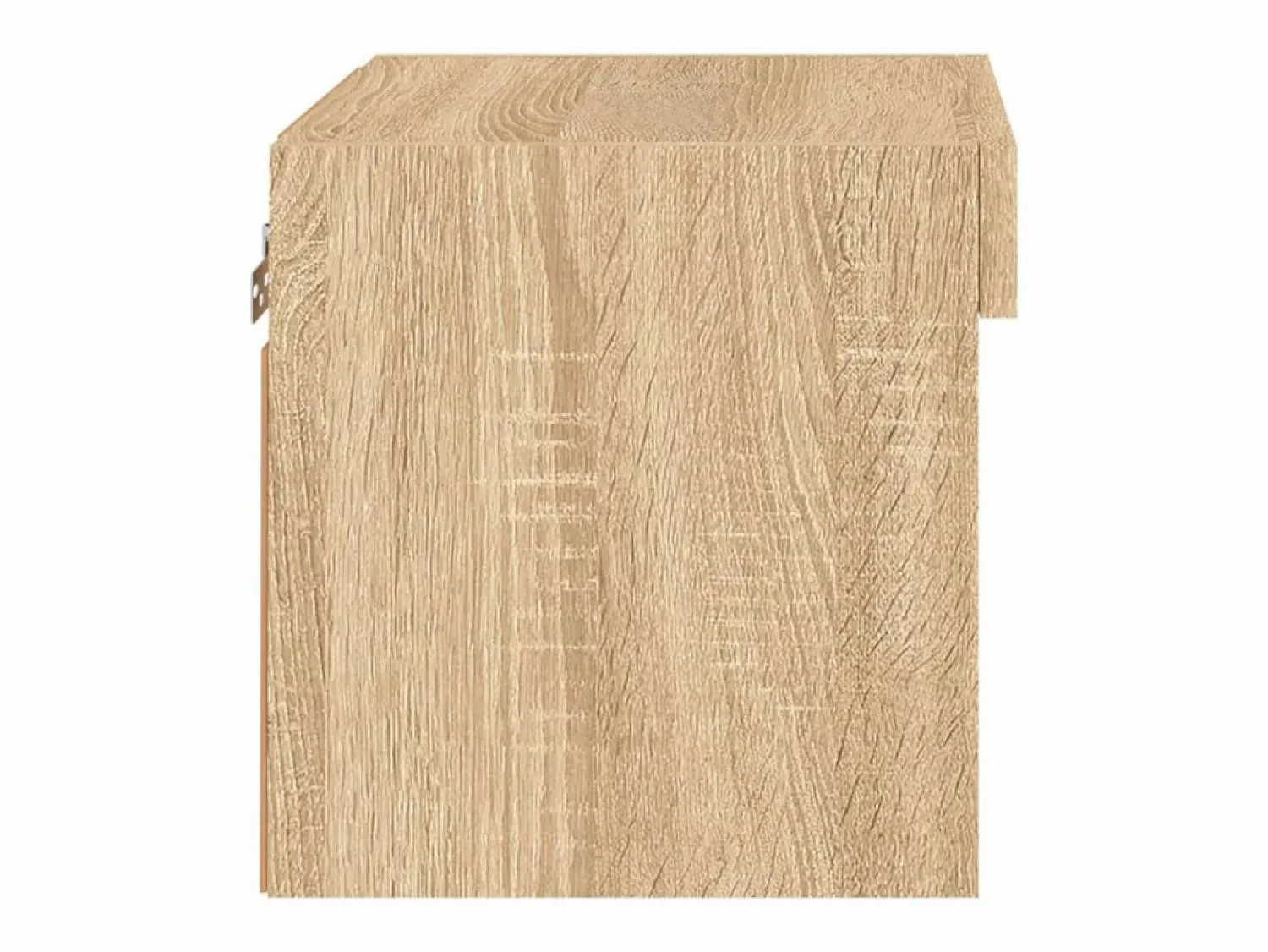 Clicnbuy Mesita de noche de pared con luces LED roble Sonoma