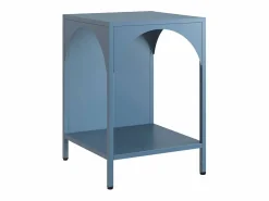 Sweeek Mesita de noche industrial de metal, set de 2 gris