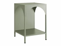 New Sweeek Mesita de noche industrial de metal, set de 2 Verde claro