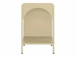 Online Sweeek Mesita de noche industrial de metal, set de 2 Beige