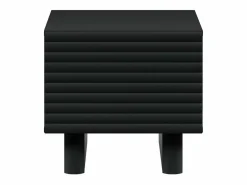 Vente-unique Mesita de noche, juego de 2 con 1 puerta en MDF - LUDIMA Negro