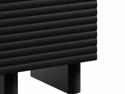 Vente-unique Mesita de noche, juego de 2 con 1 puerta en MDF - LUDIMA Negro