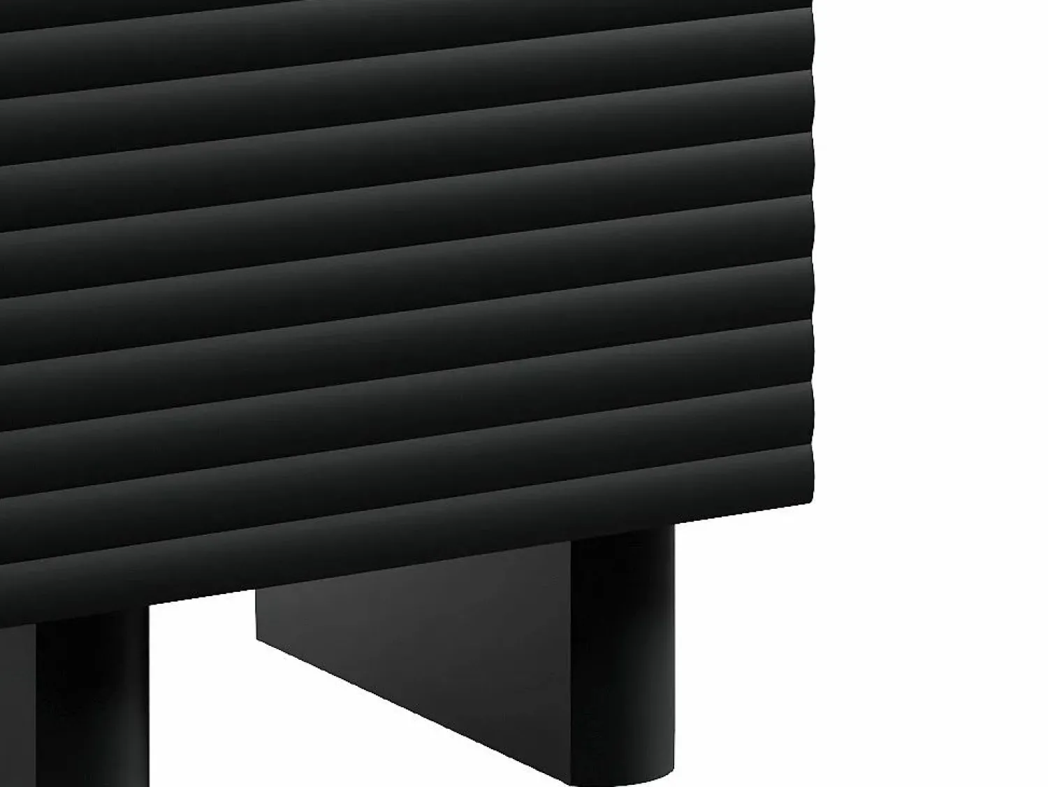 Vente-unique Mesita de noche, juego de 2 con 1 puerta en MDF - LUDIMA Negro